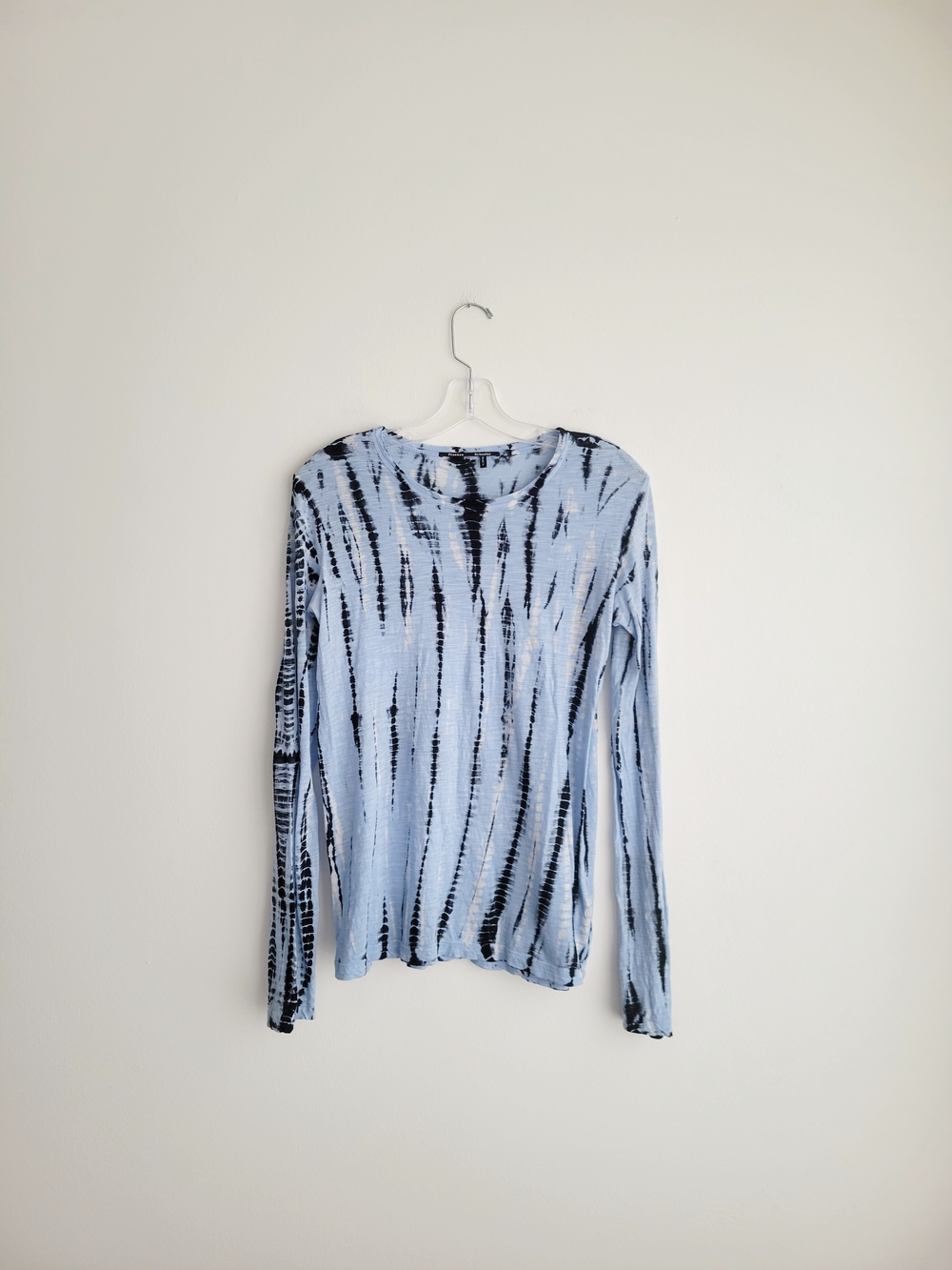PROENZA SCHOULER Light Blue Tie-Dye Jersey Long Sleeve Shirt